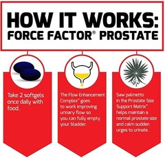 Force Factor Prostate Support Formula with African Plum Tree 60 Softgels New