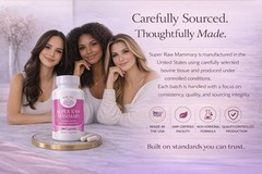 Super Raw Mammary Breast Enhancement for Women & Trans, USA Made, 100 Capsules