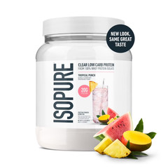 Isopure Clear Low Carb 100% Whey Protein Isolate Powder, 16 Servings