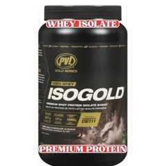 PVL ISO Gold Whey Protein Isolate Chocolate 1.6lb Low Carb Protein Powder