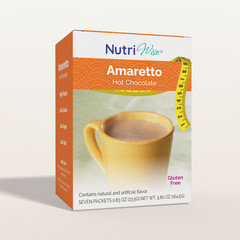 NutriWise Amaretto Hot Chocolate, High Protein Drink, Low Calorie, Low Sugar 7ct