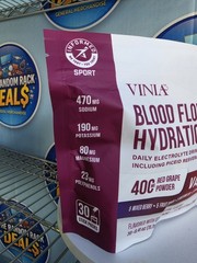 Vinia Blood Flow Hydration Electrolyte Drink Mix Variety Pack Red Grape 30 Stick