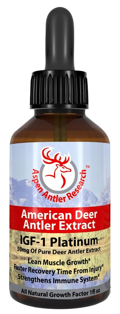 Deer Antler Velvet Extract IGF-1 Platinum 50mg 100% American Antler Velvet!