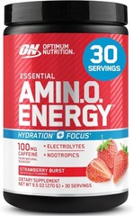 Optimum Nutrition Amino Energy Powder Plus Focus, with BCAA, Electrolytes, Juice