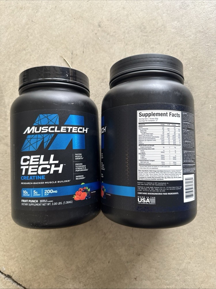 MuscleTech Creatine Monohydrate Powder Cell-Tech 3 Pound (Pack of 1), White