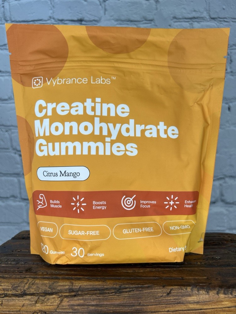 VYBRANCE LABS Creatine Gummies 5g Monohydrate 120 Count Sugar Free