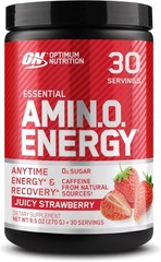 Amino Energy Pre Workout Powder – BCAA, Green Tea, Keto Friendly, Strawberry Bur