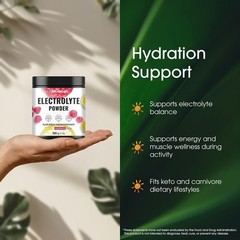 Electrolytes Powder – 500 g – Hydration Support with Essential Minerals – Ene…