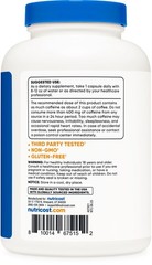 Nutricost Caffeine Pills, 500 Capsules, 500 Servings, 200mg Per Serving