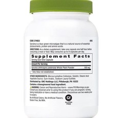 Gnc SuperFoods SPIRULINA 120 Capsules (120 Servings) Whole Plant BEST BY 05/26