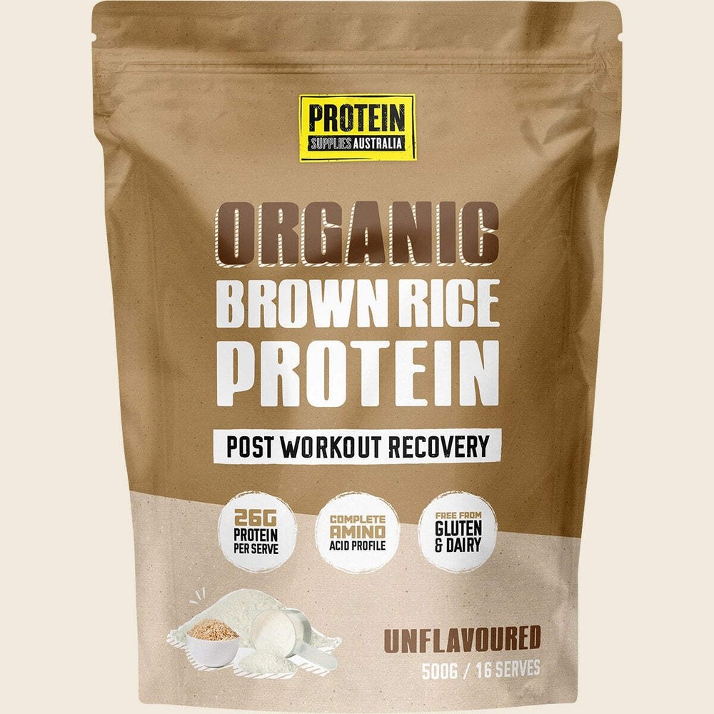 Protein Supplies Australia Organic Brown Rice Protein Unflavoured 500g