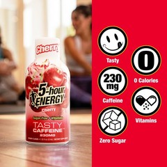 5-hour ENERGY CHERRY Flavor, 30 Count, 1.93 Fl Oz 30 Bottles – Single Flavor