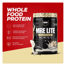 REDCON1 MRE Lite Whole Food Protein Powder, Vanilla Milkshake, Whey & Lactose Fr