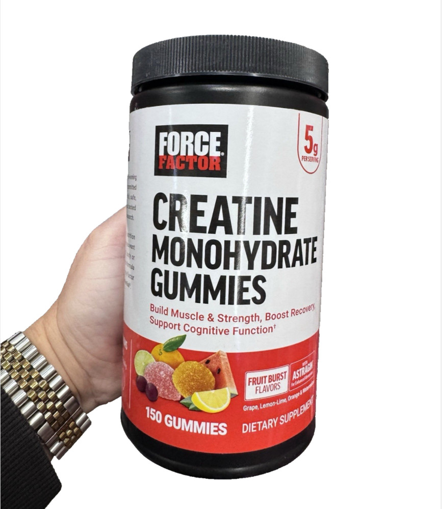 Force Factor Creatine Monohydrate Gummies 150 Count Muscle Strength