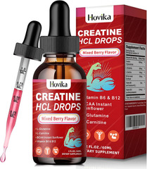Creatine HCL Liquid Drops for Men & Women, Creatine Hydrochloride with L-Carniti