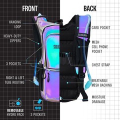 2 Colors of Medium Hydration Pack Bundle – Luminous Green and Holo Silver