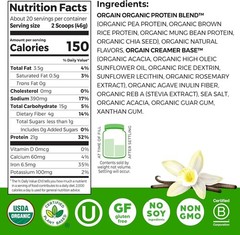Orgain Plant-Based Orgnic Protein Powder – Vanilla Bean Flavored 43.8oz