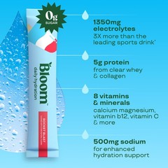 Bloom Daily Hydration Electrolyte Powder Packets with Collagen, 5g 5 Servings