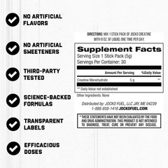 Jocko Fuel Creatine Monohydrate Stick Packs – Pure 30 Servings (Pack of 1)