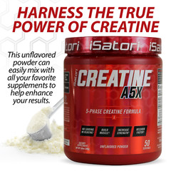 CREATINE A5X Muscle-Strength-Performance-Recovery – Unflavored (50 Servings)