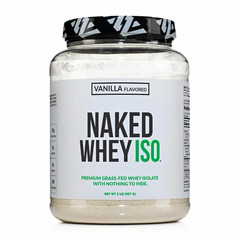 Naked Vanilla Whey Isolate Protein, Grass-Fed, 24 Servings