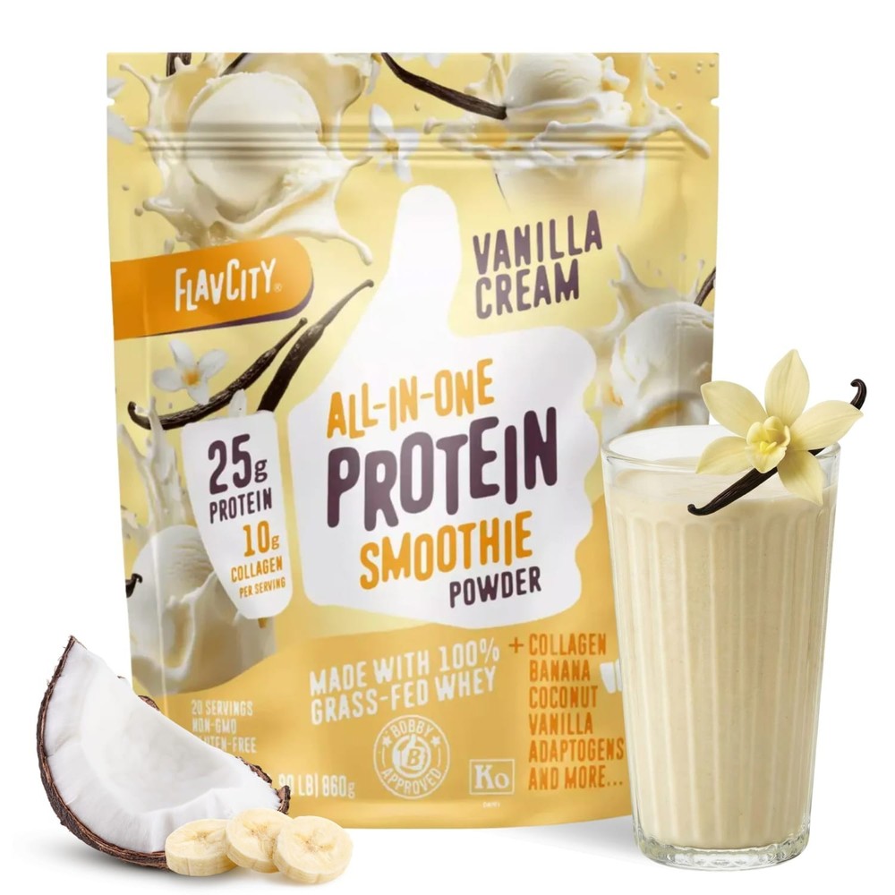 New! Sealed! FlavCity Protein Smoothie Powder – 10 Servings – Vanilla Cream 430g