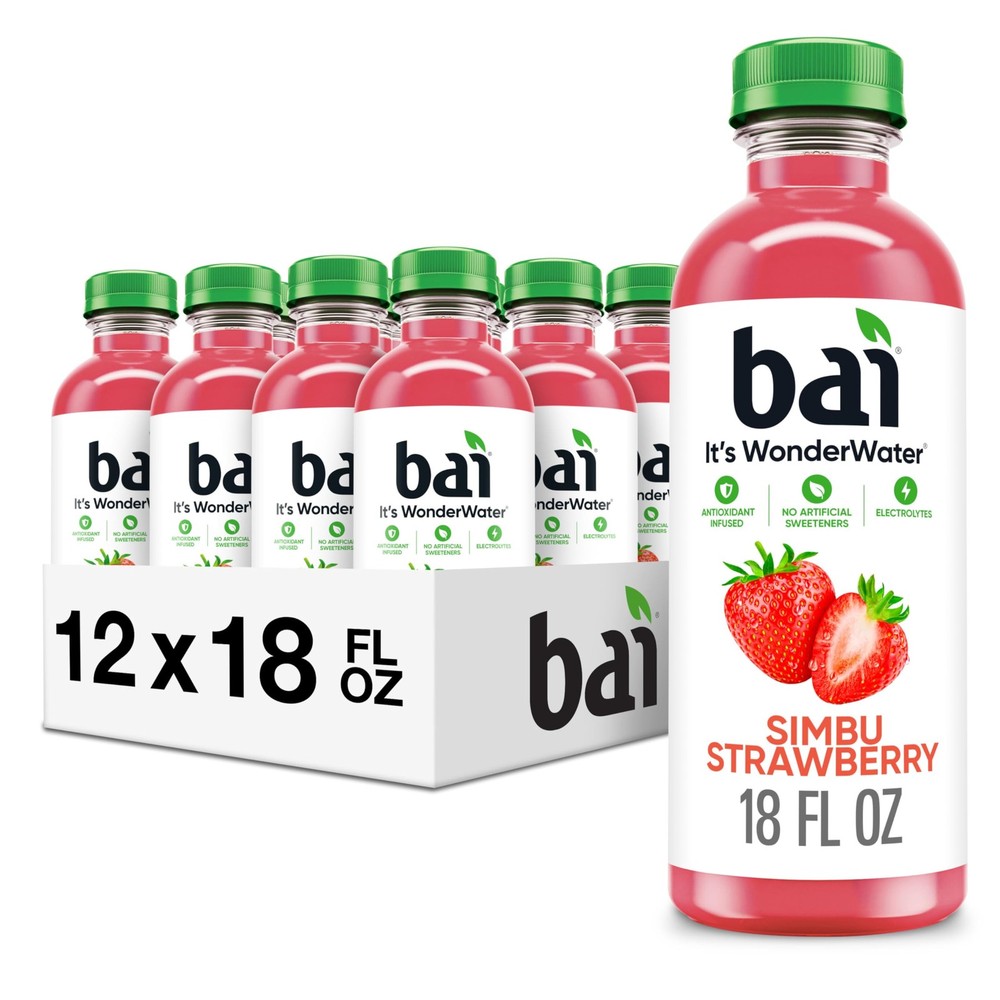 Antioxidant Infused Water Beverage, Simbu Strawberry, 18 Fluid Ounce Bottle, …
