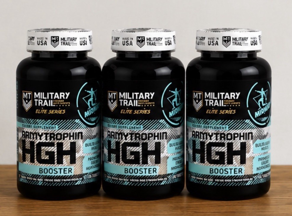 3 Pack Military Trail Armytrophin HGH-Booster Midway Labs USA 90 Count Sealed