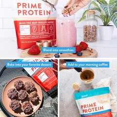 Low Sugar Prime Vanilla Protein Powder 30 Servings Grass Fed Beef Isolate