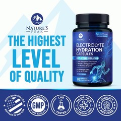 Electrolytes Supplement – 6-in-1 Advanced Hydration 60 Count (Pack of 1)