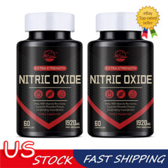 Nitric Oxide Booster L-Arginine, L-Citrulline 1920mg HIGHEST POTENCY 120 Pills
