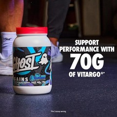 Ghost Clear Gains Mass Gainer Protein Powder 20 Servings Blue Raspberry