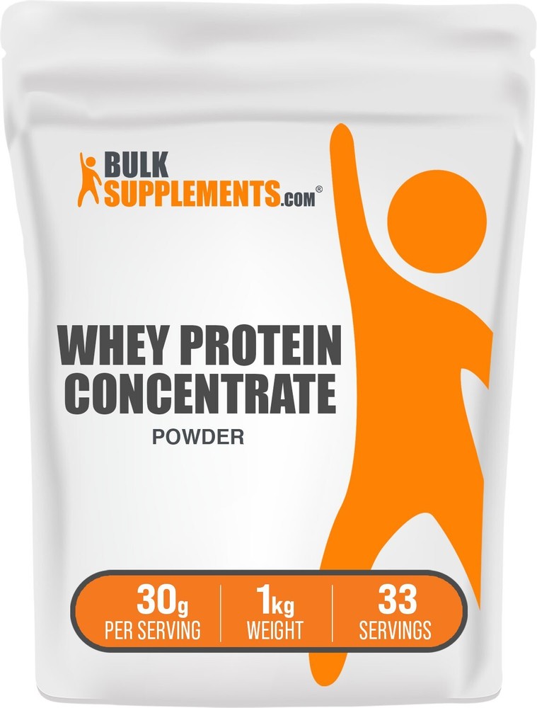 BulkSupplements Whey Protein Concentrate Powder 1kg – 30g Per Serving