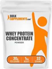 BulkSupplements Whey Protein Concentrate Powder 1kg – 30g Per Serving
