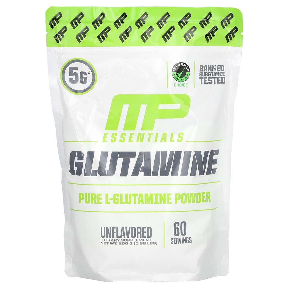 Essentials, Glutamine, Unflavored, 0.66 lb (300 g)