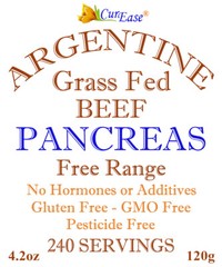 ORGANIC Argentine Desiccated BEEF PANCREAS Powder UNDEFATTED 240 Servings 4.2 oz