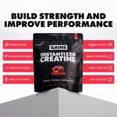 Gains in Bulk Instantized Creatine Monohydrate for Men & Women, Soluble Pre W…