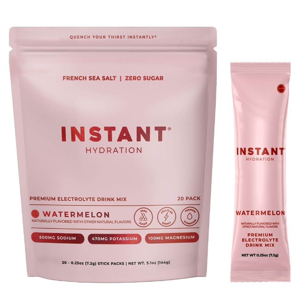 Instant Hydration Sugar Free Electrolytes Powder Packets – 20 Count
