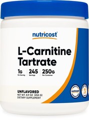 Nutricost L-Carnitine Tartrate Powder (250 Grams) – 1 Gram per Serving