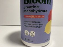 Bloom Nutrition Creatine Monohydrate Powder, Raspberry Lemon Flavor, 40 Servings