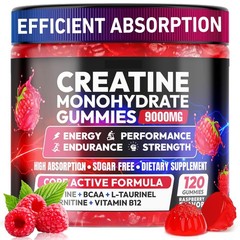 Creatine Gummies Monohydrate Complex 9000MG, Pre-Workout for Men & Women, Creati
