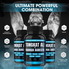 (2 Pack) Testosterone Supplement Booster Capsules Blood Flow Nitric Oxide