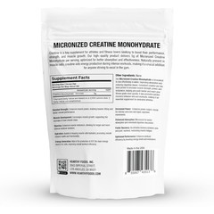 HEARTHY FOODS Creatine Monohydrate Micronized Powder 500G – 100 Servings, 5000mg