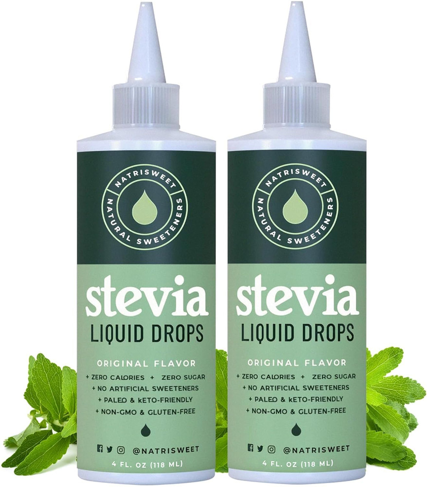 Natrisweet Liquid Stevia Drops Pure Sweetener from Stevia Extract, Plant-Based S