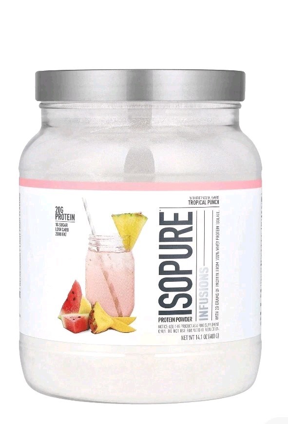 Isopure Infusions Protein Powder, Tropical Punch, 14.1 oz (400 g)