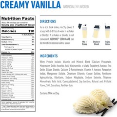Isopure, Zero Carb 100% Whey Protein Isolate, 25g Protein Powder, Creamy Vanilla