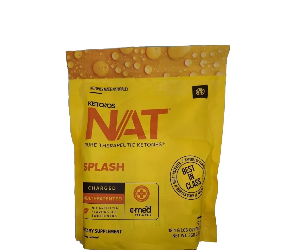 PRUVIT ketone drink Keto Nat SPLASH Charged. 20 PK Free Shipping