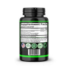 Tribulus Terrestris 15:1 Extract 1000mg, 120 Capsules, 60 Servings, Non-GMO