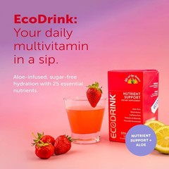 EcoDrink Multivitamin Energy Powder Drink Mix – Electrolytes Antioxidants Nutri