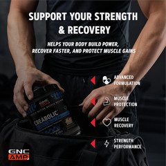 GNC AMP Creabolic – Creatine Monohydrate Powder – High-Potency 5G Creatine with